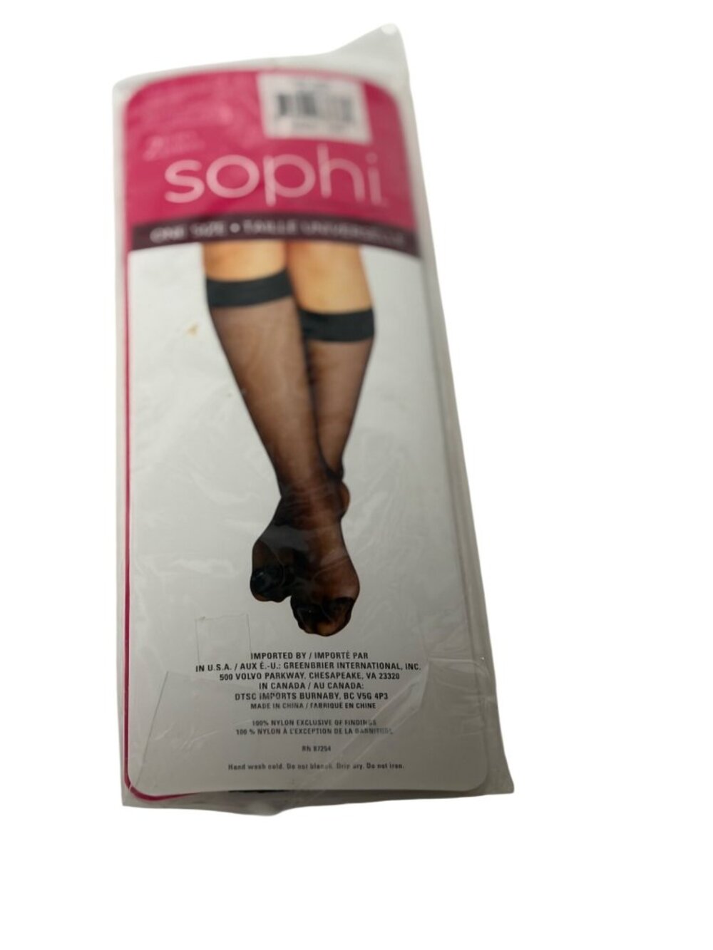 New Sophi 2 pairs Knee Hi Nylon Socks Black One Size
